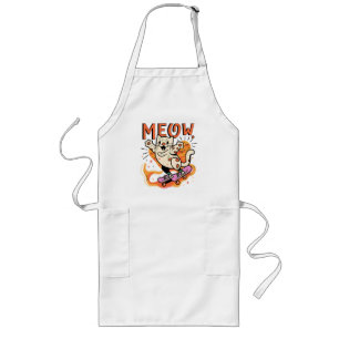 Avental Longo Gato Patinando Meow