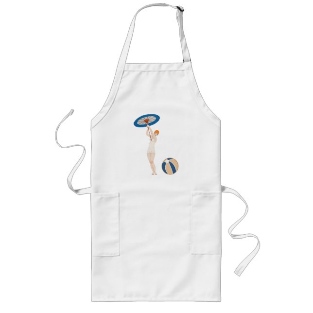 Avental Longo Georges Barbier Au Lido 1924 Ilustração de Moda (Frente)