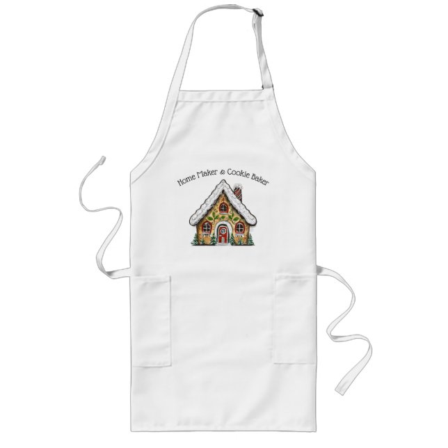 Avental Longo Gingercake House Apron para cozinhar cozinhas (Frente)