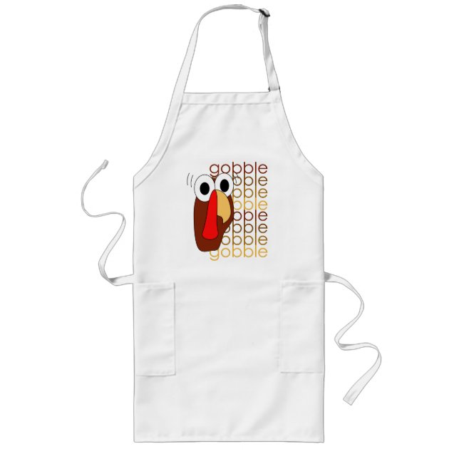 Avental Longo Gobble Gobble Gobble Turkey Apron #2 (Frente)