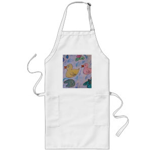 Avental Longo Gotas de chuva em Ducklings Apron