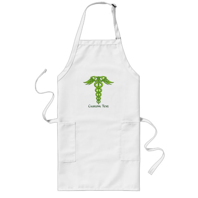 Avental Longo Green Celtic Knot Caduceus (Frente)