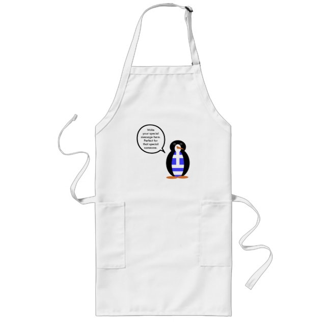 Avental Longo Grega Flag Talking Ms Penguin (Frente)