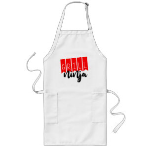 Avental Longo Grill Ninja Funny Apron Summer CHURRASCO Griling