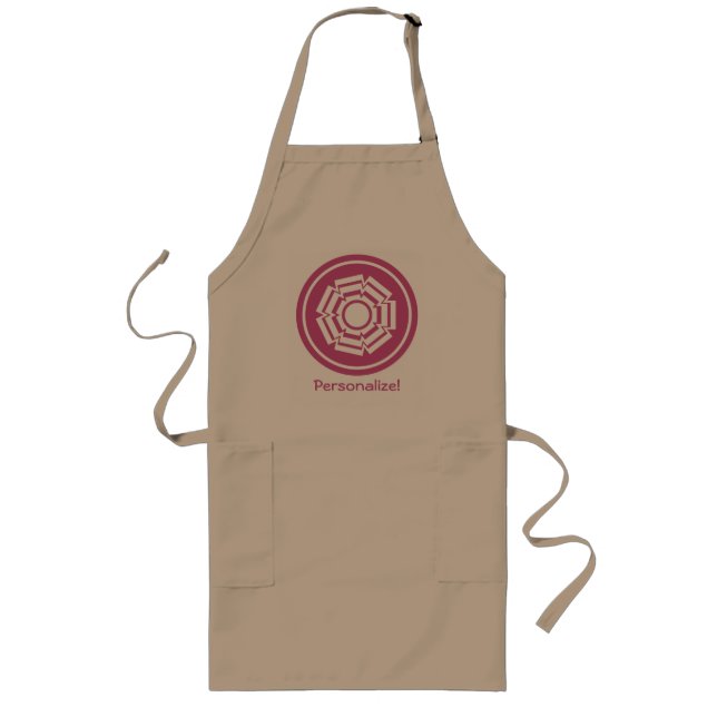 Avental Longo Groove Floral Apron, Magenta (Frente)
