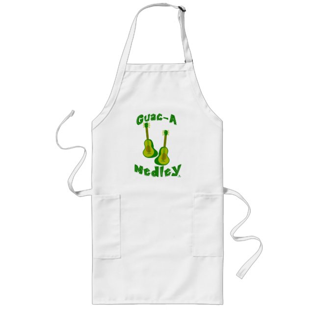 Avental Longo Guac Medley Guacamole Avocado Guitar Slogan (Frente)