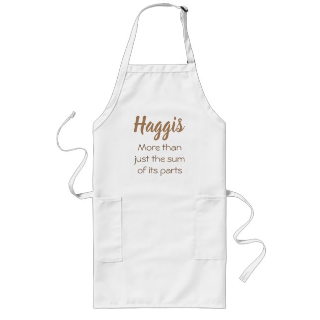 Avental Longo Haggis. Mais do que a soma das suas partes (Frente)