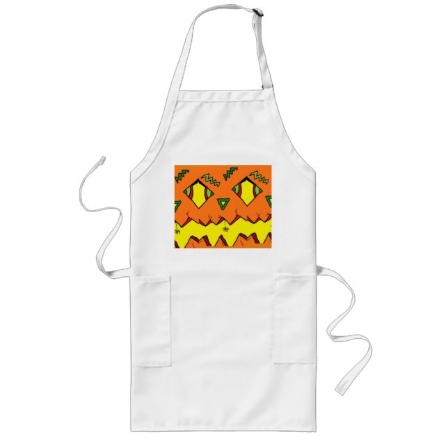 Avental Longo Halloween Jack-O-Lanterna e Aranha Apron (Frente)