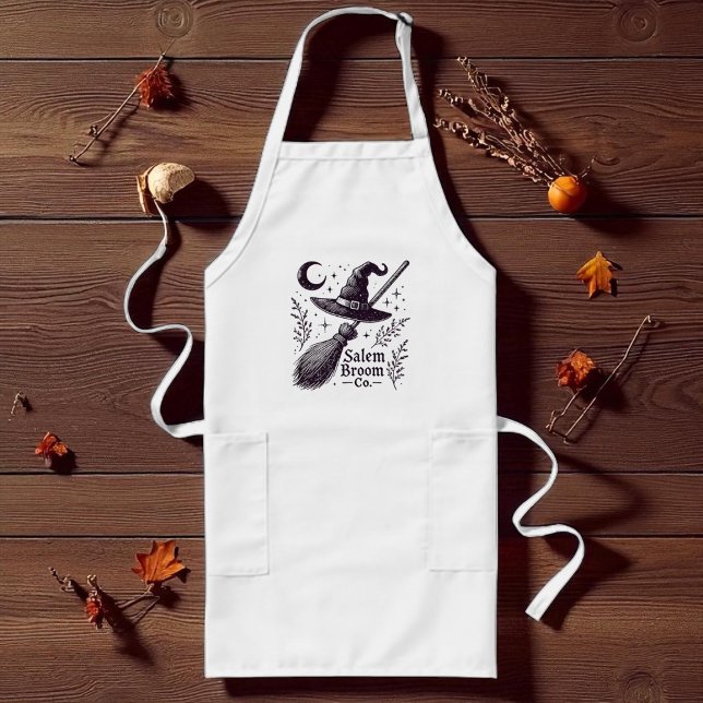 Avental Longo Halloween Salem Witch Broomstick (Criador carregado)