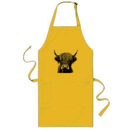 Avental Longo Highland Cow Apron