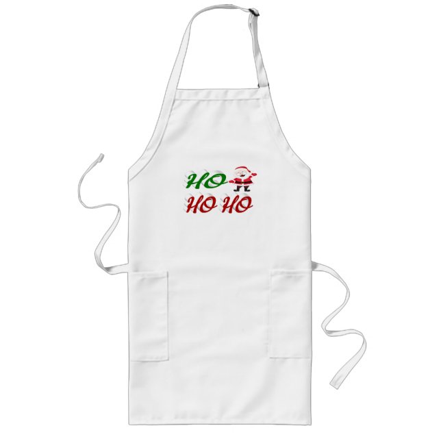 Avental Longo Ho Ho Ho Papai Noel Graduado (Frente)