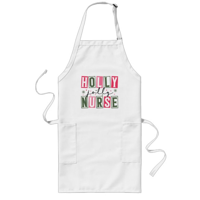 Avental Longo Holly Jolly Nurse Apron (Frente)