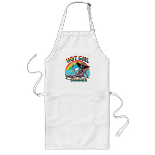 Avental Longo Hot Girl Summer Skeleton Retro Beach Design