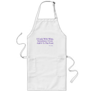 Avental Longo I Cook With Wine Long Apron