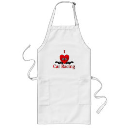 Avental Longo I Heart Car Racing Apron
