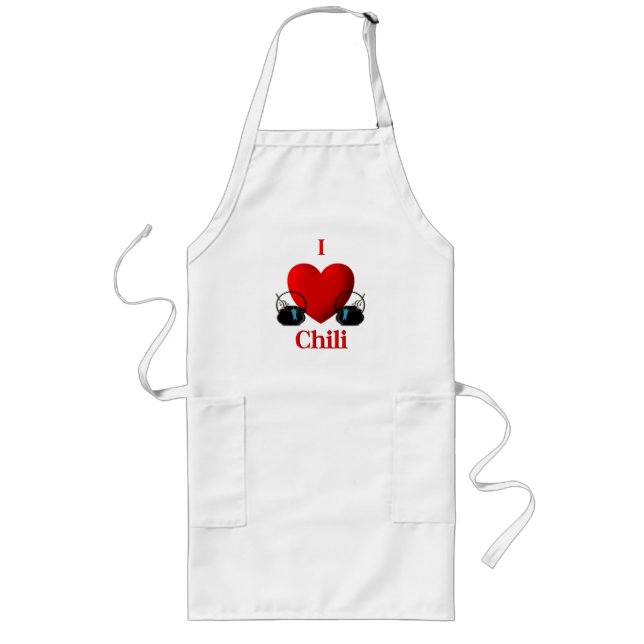 Avental Longo I Heart Chili (Frente)