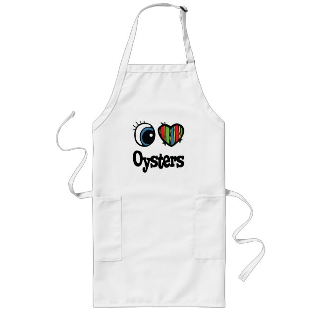 Avental Longo I Love (Heart Oysters) (Frente)