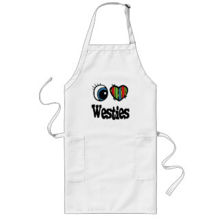 Avental Longo I Love (Heart) Westies