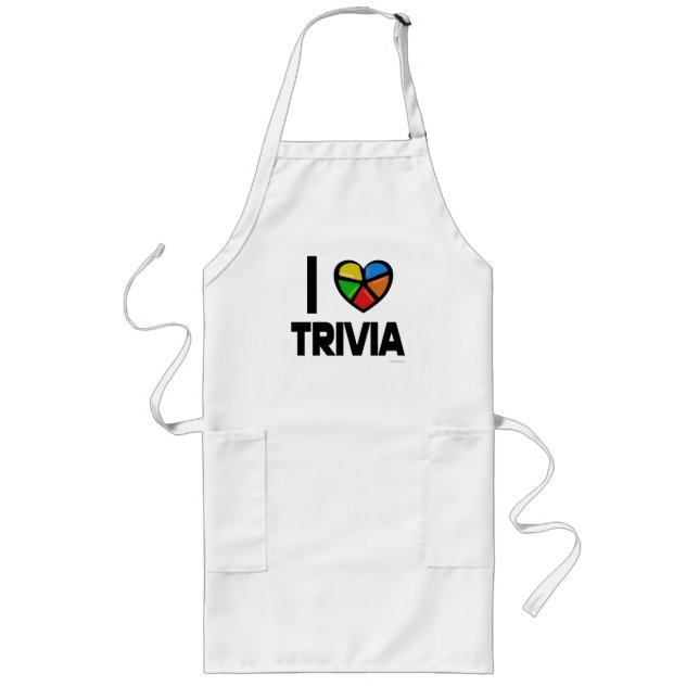 Avental Longo I Love Trivia Fun Party Games Design (Frente)