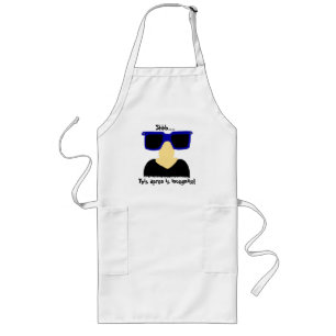 Avental Longo Incognito bigode e óculos Apron