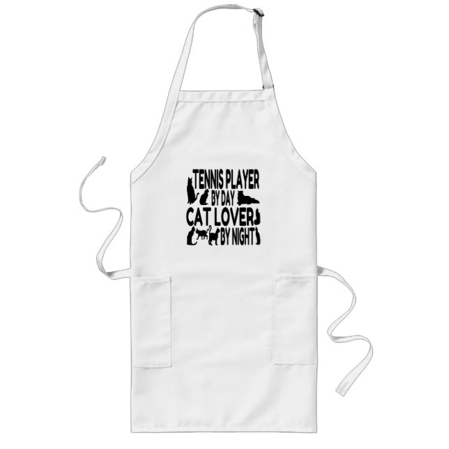 Avental Longo Jogador de Tênis do Cat Lover (Frente)