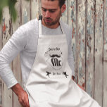 Avental Longo Jogo sobre o Sr. Mustache Apron<br><div class="desc">Engraçado Jogo Chef Cook Barbecue do Humor Groom sobre o Sr. Mustache Apron para a Festa de Bachelor ou Cozinha de Festa de noivado ou Bicho de Churrasco de Janto de ensaio</div>