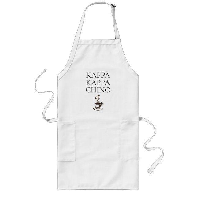 Avental Longo Kappa Kappa Chino Funny Coffee Lover (Frente)