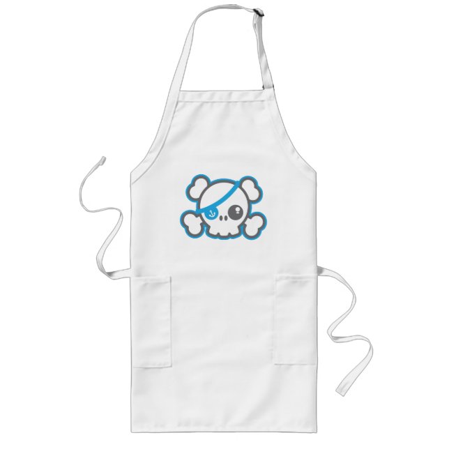 Avental Longo Kawaii Pirate Skull Kid's Apron (Frente)