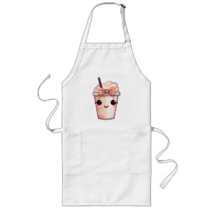 Avental Longo Kawaii Smiling Frappe