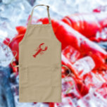 Avental Longo lagosta vermelha<br><div class="desc">Lagosta vermelha gráfica em um Excelente khaki para cozinheiros em festas de praia de verão,  biscoitos etc. Você pode personalizá-lo com suas palavras.</div>