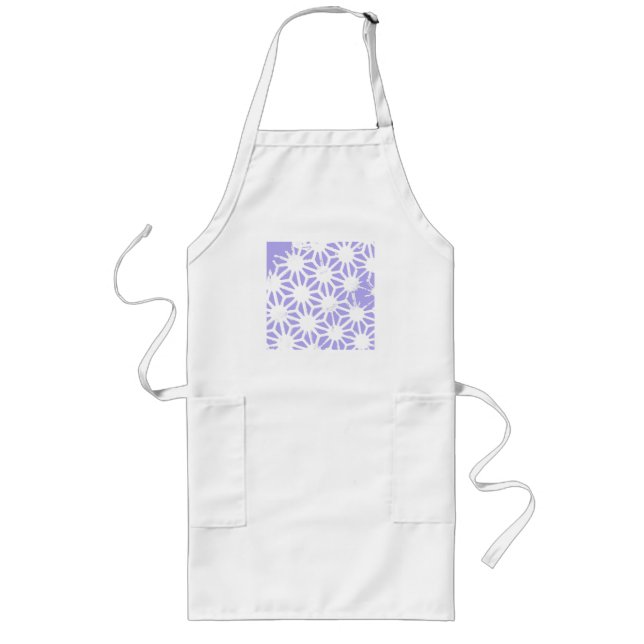 Avental Longo Lavender geometric pattern (Frente)