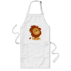 Avental Longo Lion Apron, um belo desenho animado