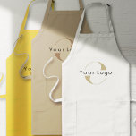 Avental Longo Logotipo comercial Simples Marca mínima da empresa<br><div class="desc">Um avental simples e personalizado com bolsos. Escolha a cor e adicione o logotipo.</div>