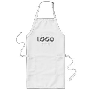 Avental Longo Logotipo de negócios moderno preto e branco