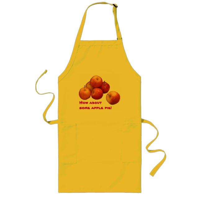 Avental Longo Maçãs para empada (Frente)