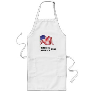 Avental Longo Made in America Birthday BBQ Apron
