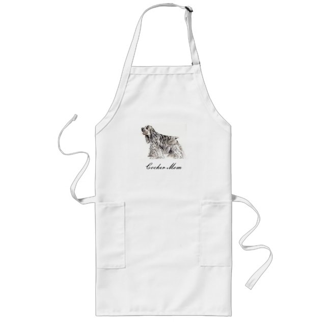 Avental Longo Mãe, coqueiro americano Spaniel Apron (Frente)