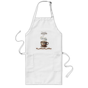 Avental Longo Marca Personalizada do Café Costeiro
