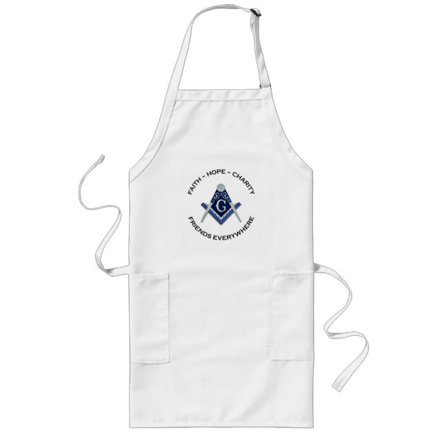 Avental Longo Masonic Apron Blue (Frente)