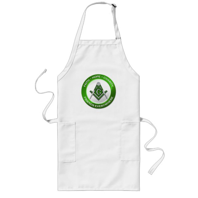 Avental Longo Masonic Apron - Green (Frente)