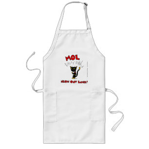 Avental Longo Mel "MOL: MEOW OUT LOUD" Apron