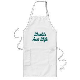 Avental Longo Melhor texto verde da Esposa