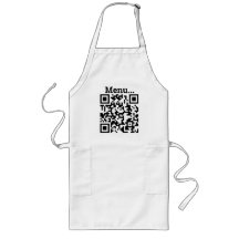 Menu Design de Código QR Longo Apron