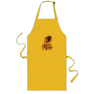 Avental Longo Messy Bun Coffee Mom — Estética de Vida de Mãe Aco