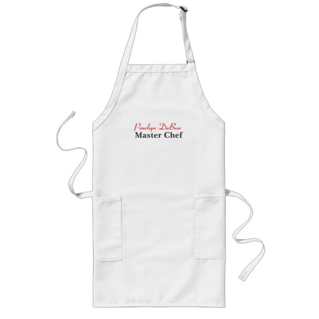 Avental Longo Mestre Chef Personalizado Apron (Frente)