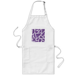 Avental Longo Mosaico roxo e branco