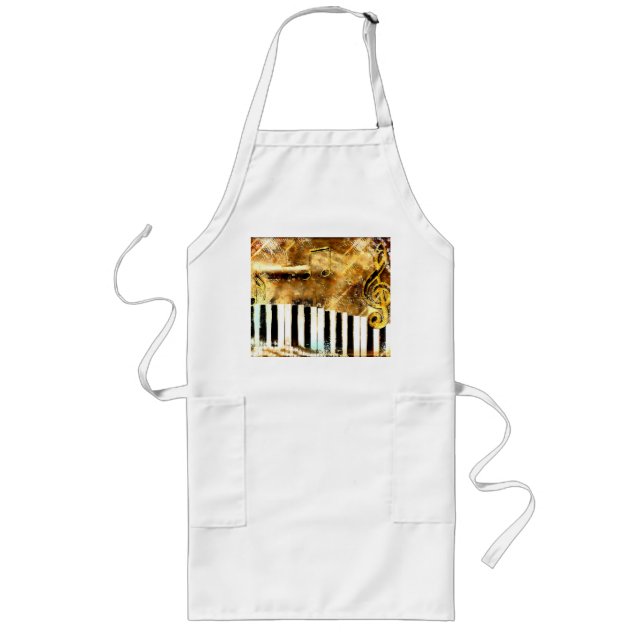 Avental Longo Musical Grunge Apron (Frente)
