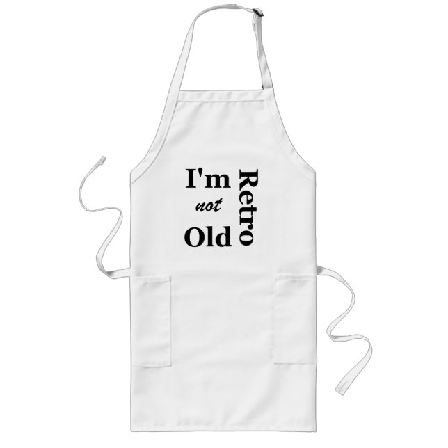 Avental Longo Não sou velho, sou o Retro Apron (Frente)