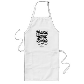 Avental Longo Nascer Natural Engraçado Personalizado Baker Longo
