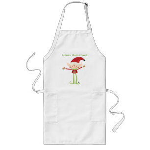 Avental Longo Natal Apron - Elf Papais noeis de Natal